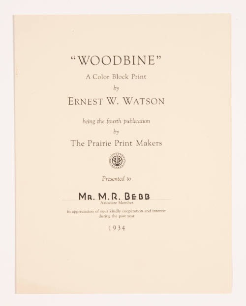 "Woodbine" pamphlet