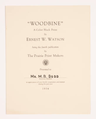 "Woodbine" pamphlet