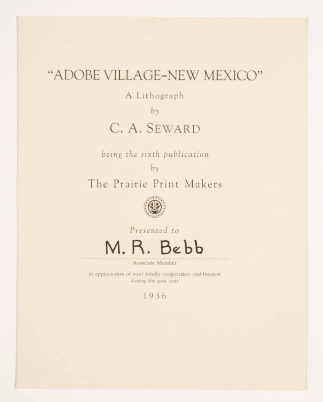 "Adobe Village-New Mexico" pamphlet