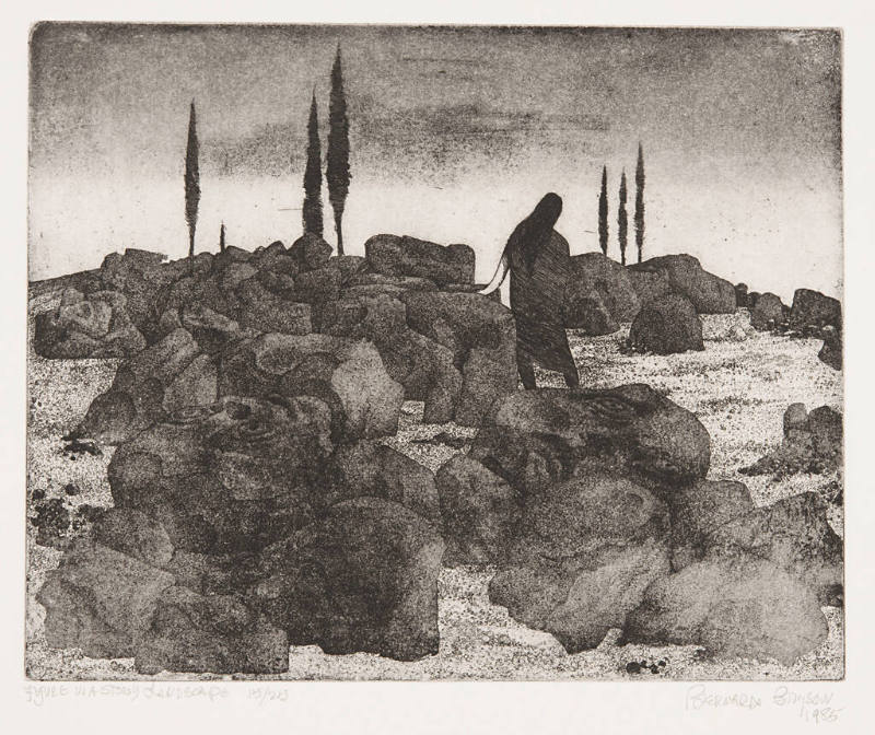 Figure in a Stony Landscape