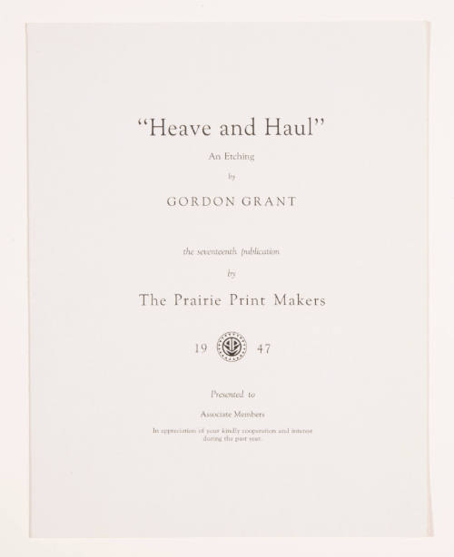 "Heave and Haul" pamphlet