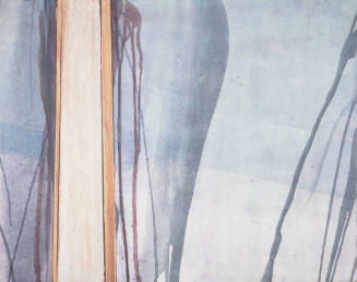 Oscar Vance Larmer, title unknown (drip painting), 1973, acrylic on untreated canvas, 40 x 50 1…