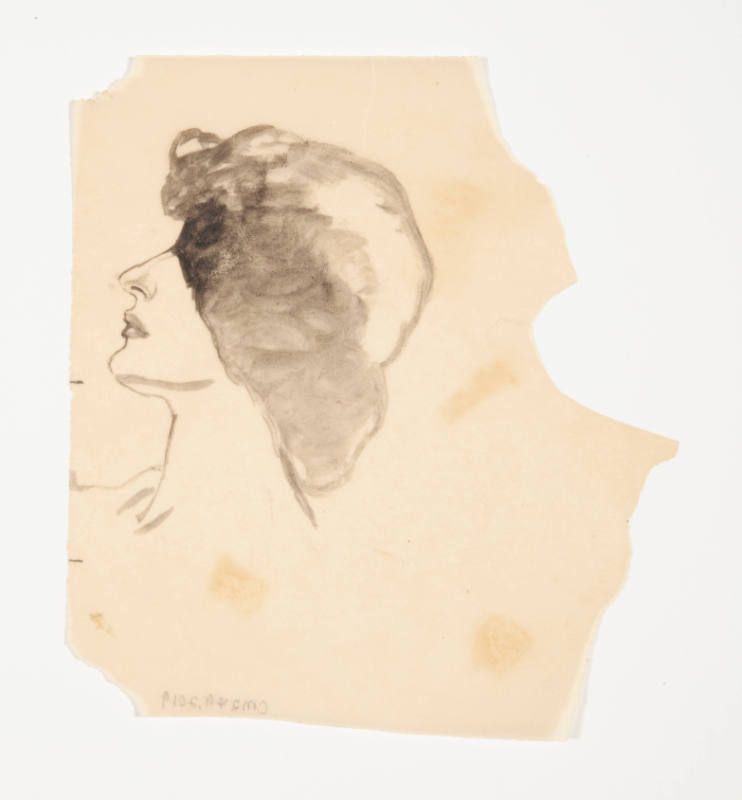 Study of a woman's head in profile