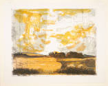 Oscar Vance Larmer, Flint Hills- Sunset, 1984, lithograph, 18 x 22 1/4 in., Kansas State Univer…