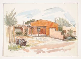 Oscar Vance Larmer, Villa Maria- Taos, September 11, 1991, watercolor with graphite, 8 x 6 in.,…