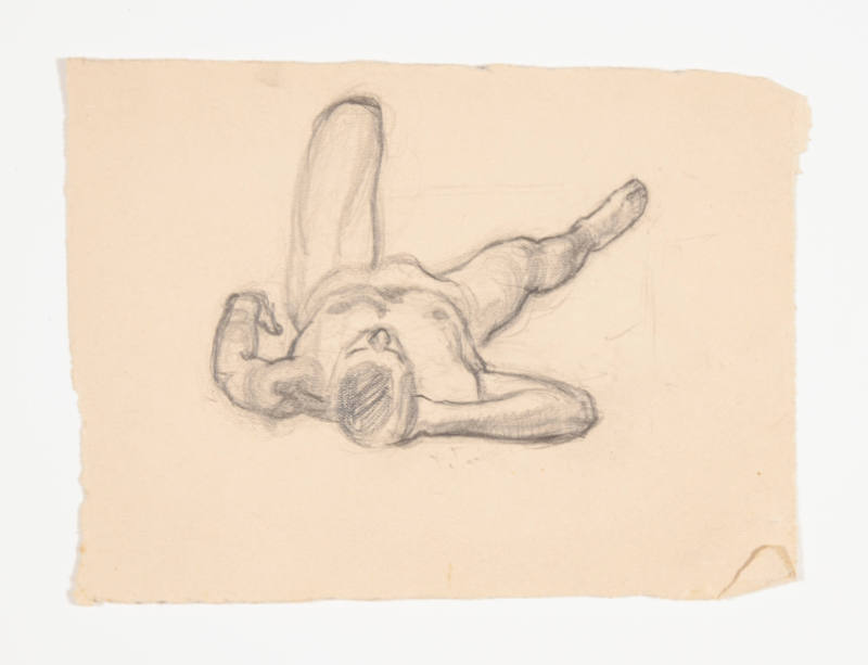 Study of a man lying on his back