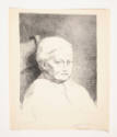 Oscar Vance Larmer, Grandma (Mary Earl), 1957, lithograph, 13 x 9 3/8 in., Kansas State Univers…