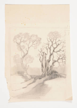 Sketch of a winter landscape