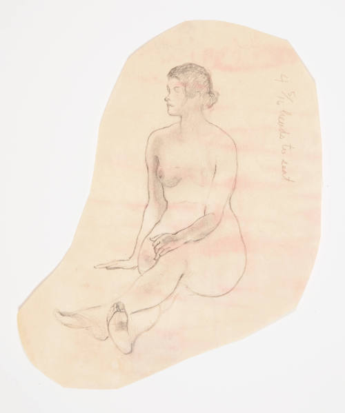 Study of a female nude seated