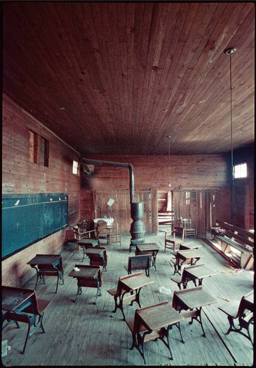 Gordon Roger Alexander Buchanan Parks, Stove occupies the center of auditorium in Shady Grove S…