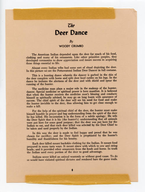 "Deer Dancer" Information