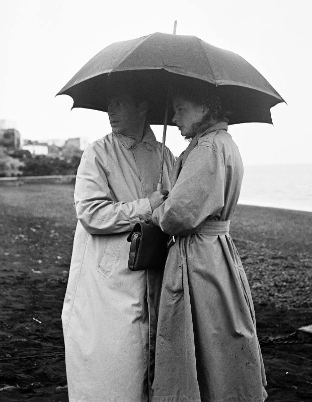 Gordon Roger Alexander Buchanan Parks, Ingrid Bergman and Roberto Rossellini in Stromboli, Ital…