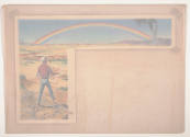 George Withers, title unknown (oil well prospector with map and rainbow), mid 20th century, tem…