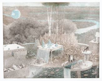 James (Jim) Charles Munce, Furnished Landscape with Landscapes and Still Life, 1988, intaglio w…