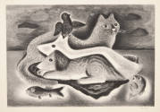 Nura Woodson Ulreich, title unknown (animals), ca. 1940, lithograph, 9 1/2 x 13 7/8 in., Kansas…