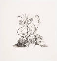 Miriam Beerman, title unknown, ca.2000, drypoint, 10 x 10 1/8 in., Kansas State University, Mar…