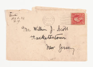 Envelope from Thomas Hart Benton to William J. Scott, February 14, 1923