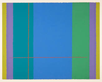 Bernard Joseph Steffen, Blue Window, ca. 1970, screenprint, 26 1/4 x 33 in., Kansas State Unive…