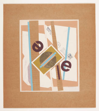 Elmer Holzrichter, title unknown (envelopes), ca. 1985, collage, 16 x 14 in., Kansas State Univ…