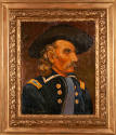 Louis ShipShee, Custer, mid 20th century, oil on canvas, 20 x 14 1/8 in., Kansas State Universi…