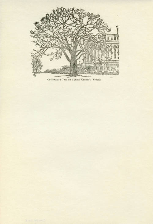 Cottonwood Tree on Capitol Grounds, Topeka, Kansas (page proof)