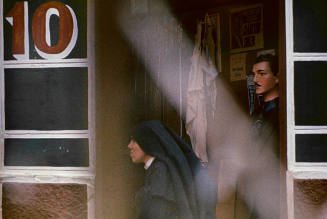 Nun Passing Store Window, Brazil, 1947
