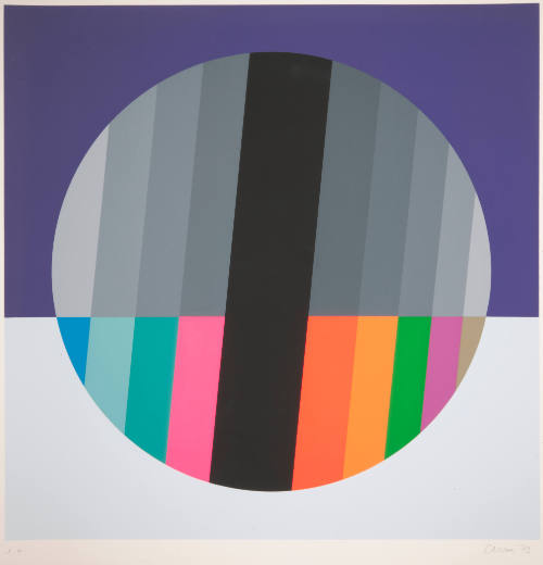 Eugenio Carmi, Finestra, 1973, screenprint, 31 1/2 x 31 1/2 in., Kansas State University, Maria…