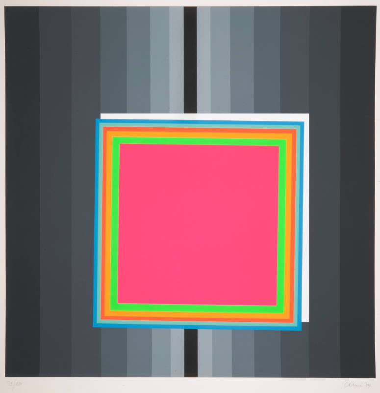 Eugenio Carmi, Seme, 1974, screenprint, 31 7/16 x 31 7/16 in., Kansas State University, Mariann…