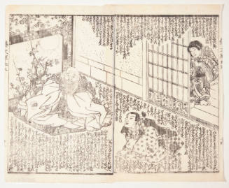 Utagawa Kunisada, Eight Phases of the Life of Shakyamuni, a Japanese Library (Shaka hassō Yamat…