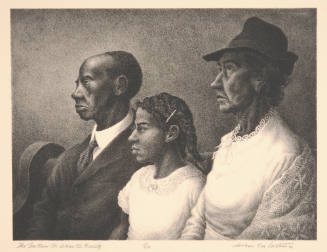 Jackson Lee Nesbitt, The Matthew W. Johnson Family, 1990, lithograph, 9 1/2 x 2 7/16 in., Kansa…
