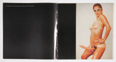 Lynda Benglis, Artforum ad, November 1974, photomechanical reproduction (lithograph), 10 9/16 x…