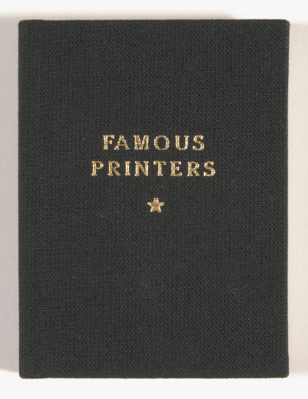 Herschel C. Logan, Portraits of Some Famous Printers, 1992, bound book, 2 11/16 x 2 x 5/16 in.,…