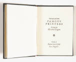 Herschel C. Logan, Portraits of Some Famous Printers, 1992, bound book, 2 11/16 x 2 x 5/16 in.,…
