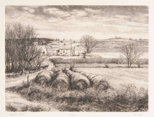 Douglas L. Osa, Tuckel's Farm, 2004, etching and engraving, 8 3/4 x 11 3/4 in., Kansas State Un…