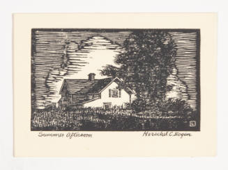 Herschel C. Logan, Summer Afternoon (birthday card), 1984, metal relief print, 4 1/2 x 6 1/4 in…