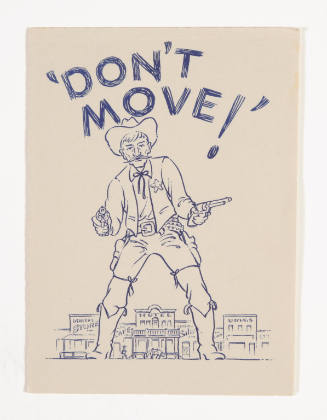 Herschel C. Logan, 'Don't Move!' (Christmas card), ca. 1980, metal relief print, 6 1/4 x 4 9/16…