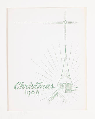 Herschel C. Logan, Christmas 1966 (card), 1966, metal relief print, 6 1/8 x 4 5/8 in., Kansas S…