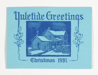 Herschel C. Logan, Yuletide Greetings: Christmas, 1981, metal relief print with photomechanical…