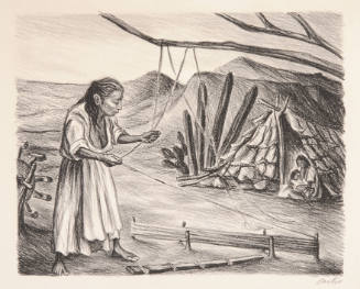Fernando Castro Pacheco, People , from Mexican People, lithograph, 11 1/4 x 13 7/8 in., Kansas …