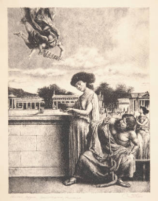 Federico Castellon, Hermes Hygeia Aesculapius Panacea, ca. 1965, lithograph, 18 7/8 x 14 3/4 in…