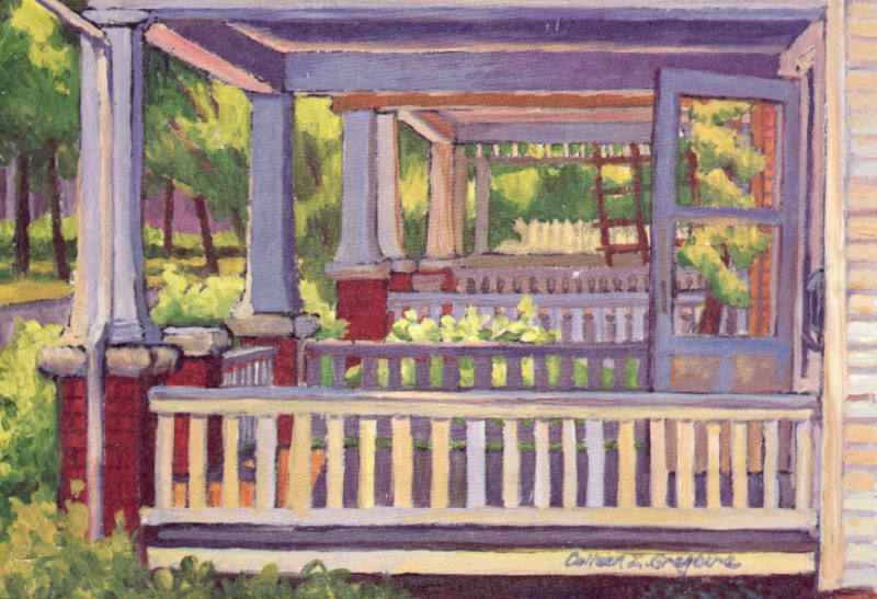 Colleen Gregoire, Front Porches, 1983, photomechanical reproduction, 4 x 5 13/16 in., Kansas St…