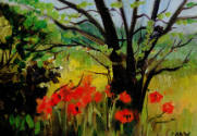 Susan A. Nesmith Wolf, Lois's Poppies, 1993, photomechanical reproduction, 4 x 6 in., Kansas St…