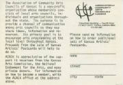 Association of Community Arts Councils of Kansas, Kansas Artists' Postcard Series title card, 1…