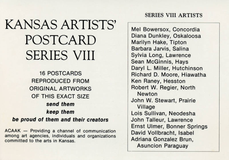 Kansas Artists' Postcard Series title card