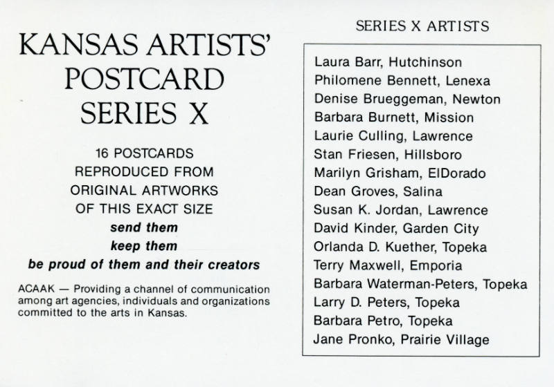 Kansas Artists' Postcard Series title card