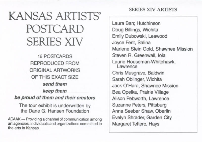 Kansas Artists' Postcard Series title card