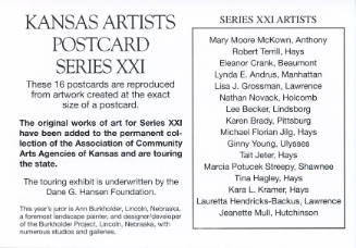 Kansas Artists' Postcard Series title card
