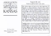 Association of Community Arts Councils of Kansas, Kansas Artists' Postcard Series title card, 1…