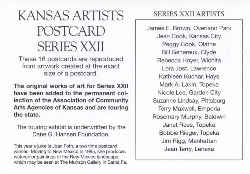 Kansas Artists' Postcard Series title card