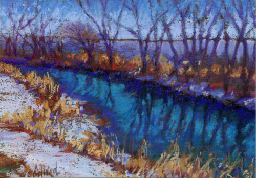 Jandra Allen, Blue Stream, 2000, photomechanical reproduction, 4 x 5 13/16 in., Kansas State Un…